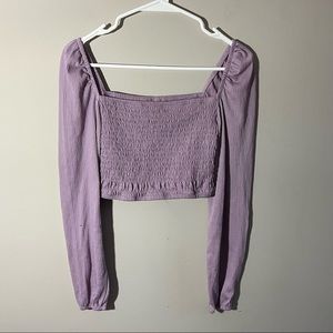 H&M Smocked Long Sleeve Top